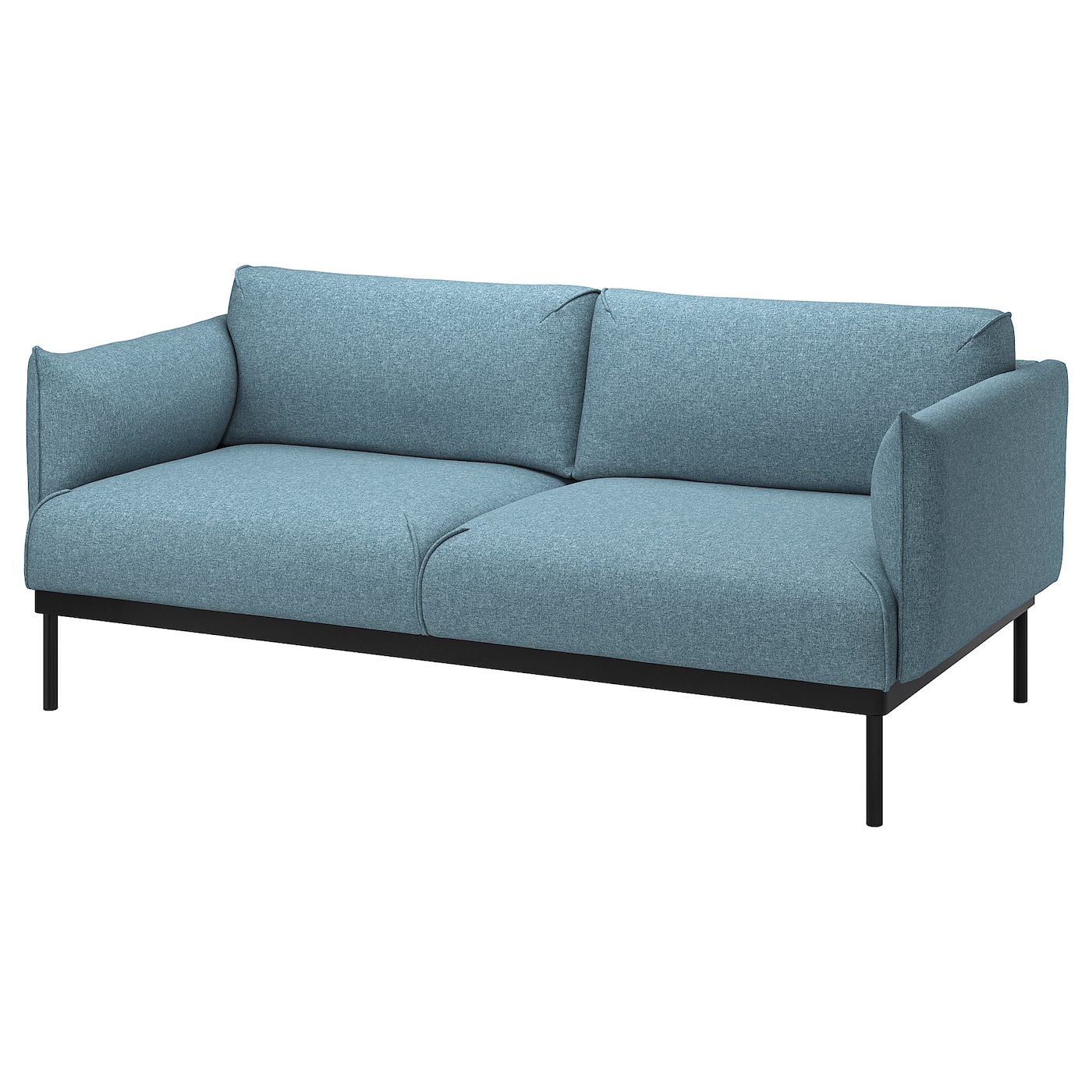 IKEA ÄPPLARYD sofa 2-osobowa, Gunnared jasnoniebieski, Wysokość podłokietnika: 72 cm