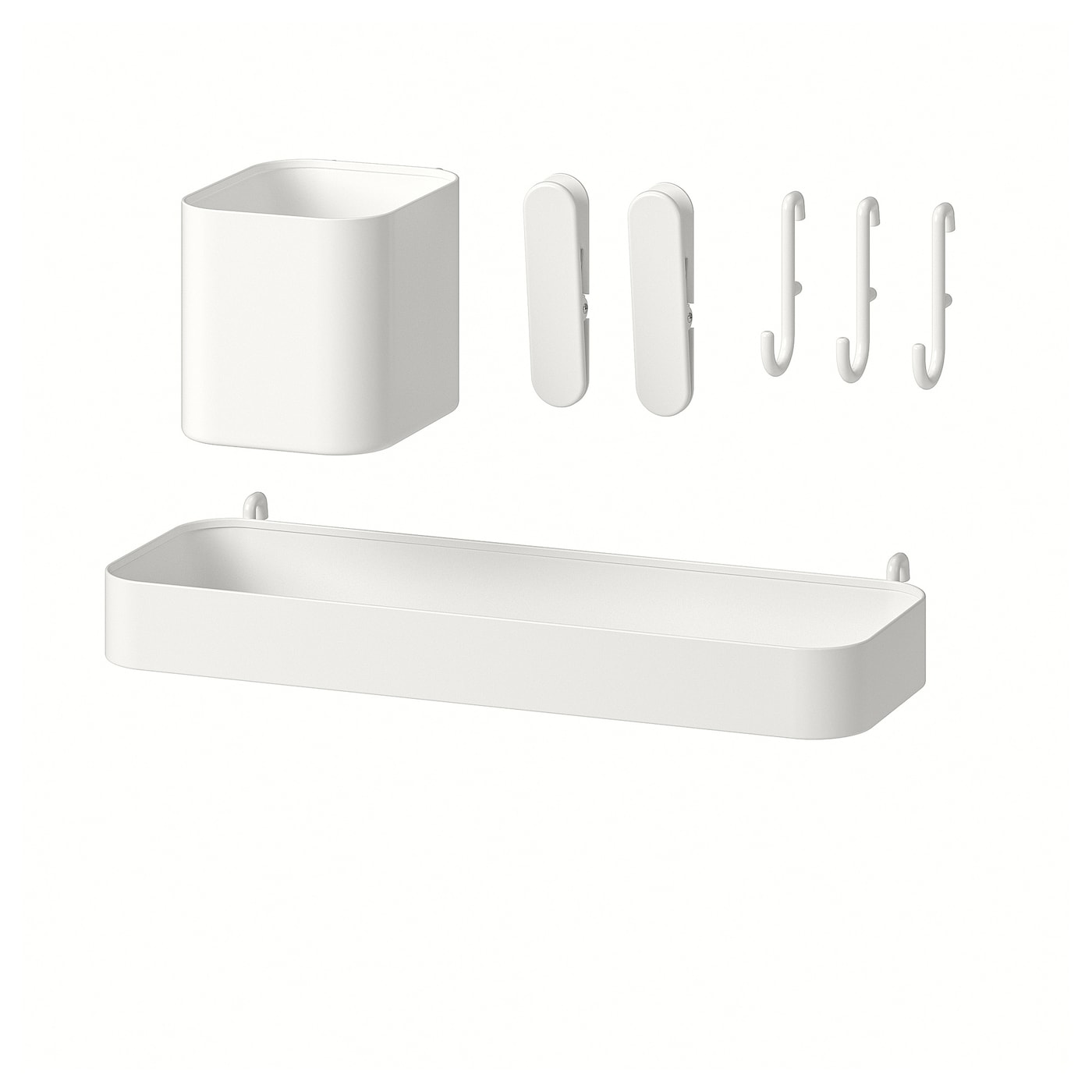 IKEA SKÅDIS 7-elementowy zestaw akcesoriów, biały