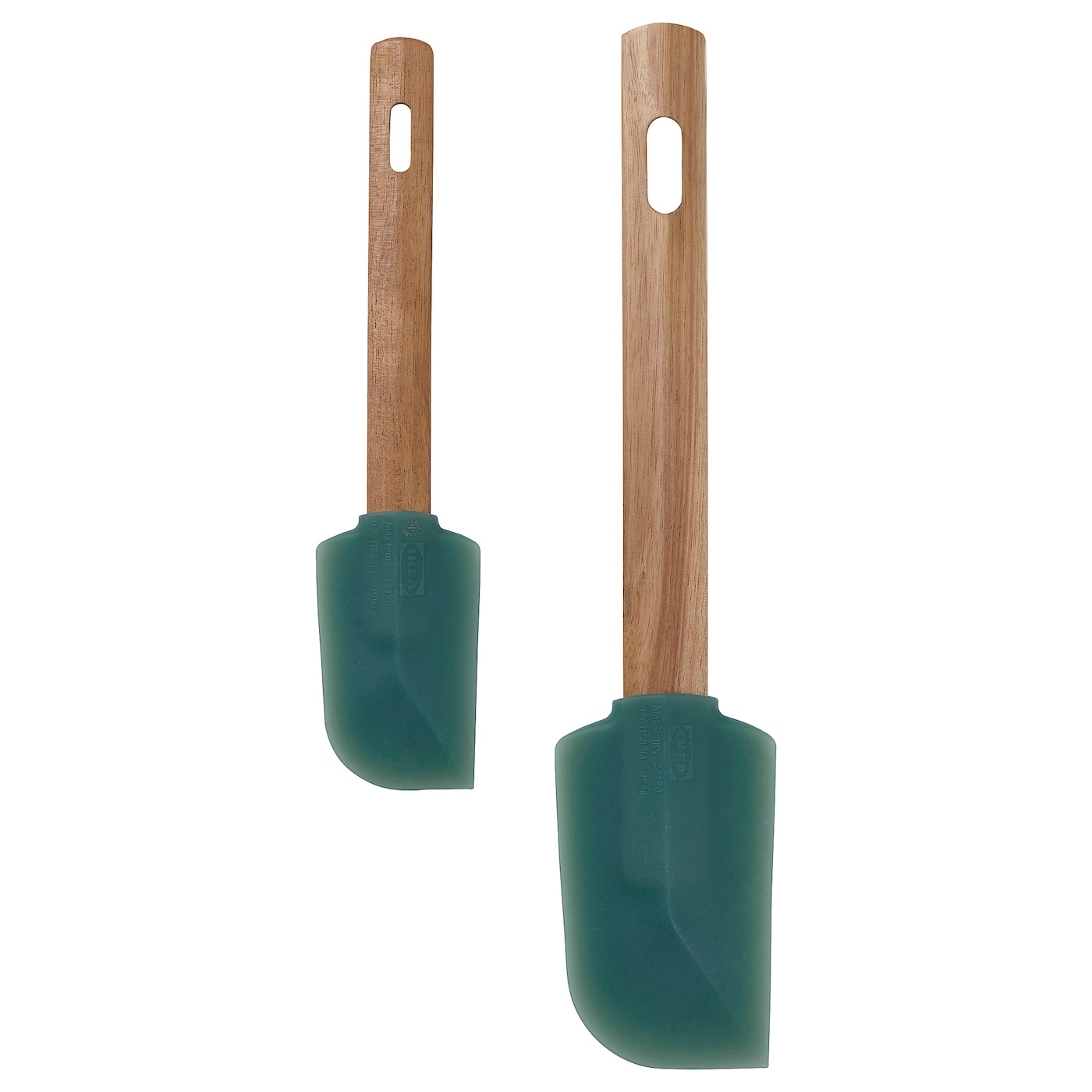 IKEA BÄCKRÖDING łopatka, 2 szt, drewno/ciemny szarozielony