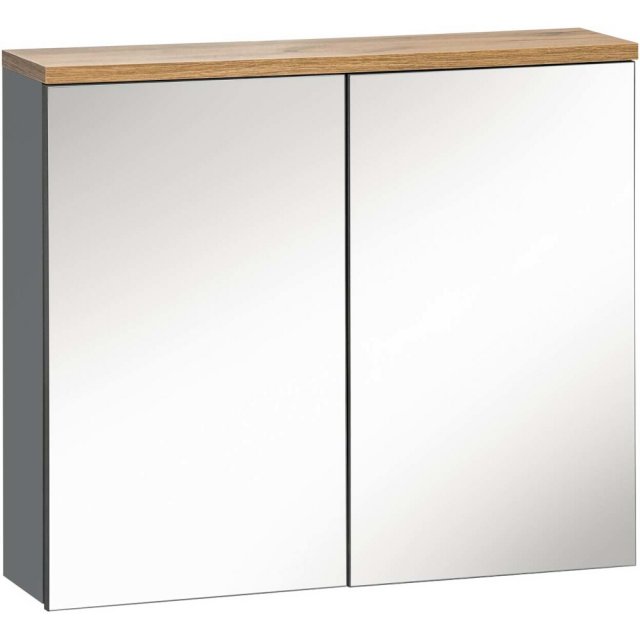 COMAD Szafka z lustrem BALI grafit 841 - 80 cm do samodzielnego monta