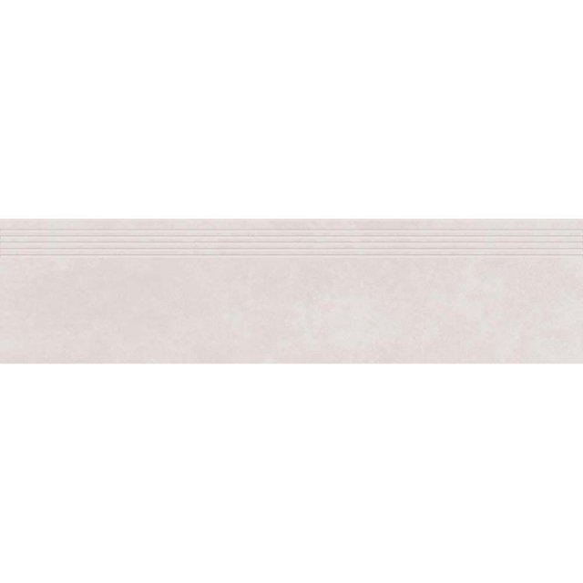 Gres szkliwiony stopnica ARES white mat 29,8x119,8 gat. I