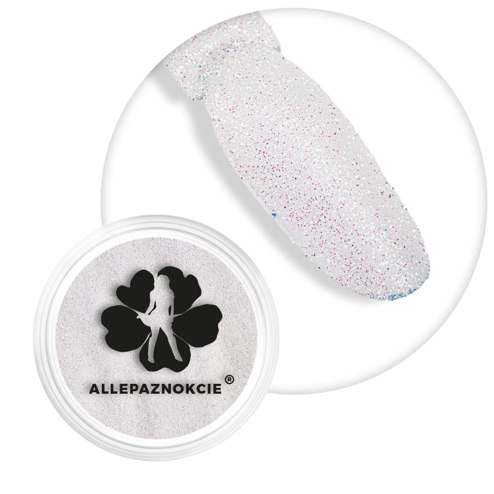 Pyłek do paznokci Sequin Quartz Effect Allepaznokcie Floral White Nr 6