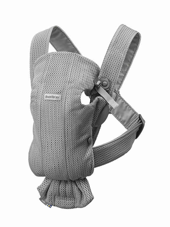 BabyBjorn, Mini 3D MESH - nosidełko biodrowe-Szary