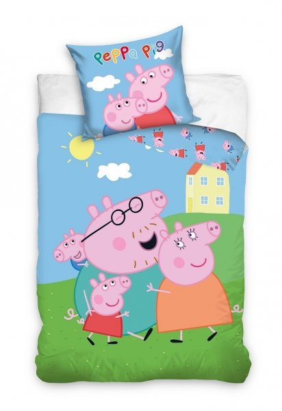 Pościel dziecięca Licencyjna do łóżeczka Peppa Pig 100x135 wz. PP225113-BABY