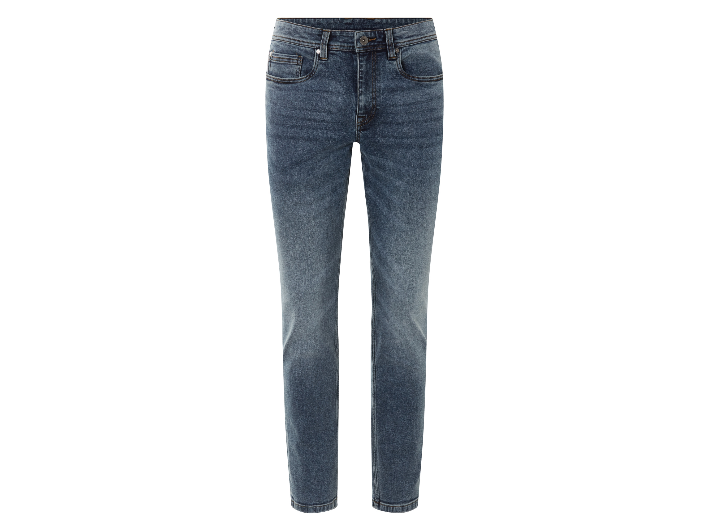 Livergy Jeansy męskie z bawełną, Slim Fit Jasnoniebieski, 56 40/32