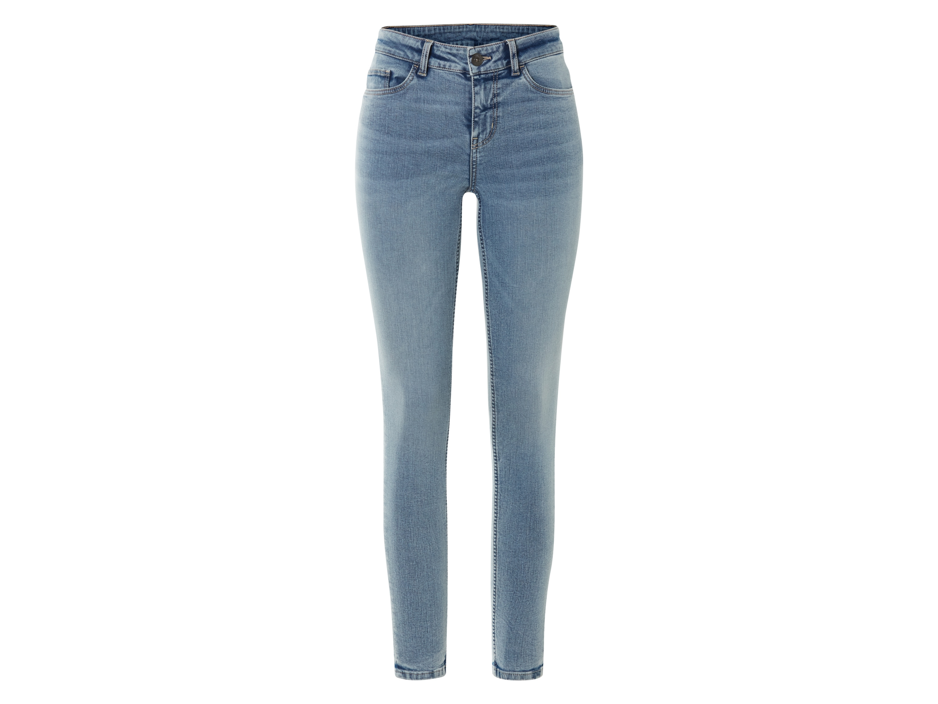 esmara Jeansy damskie z bawełną, Super Skinny Fit Jasnoniebieski, 36