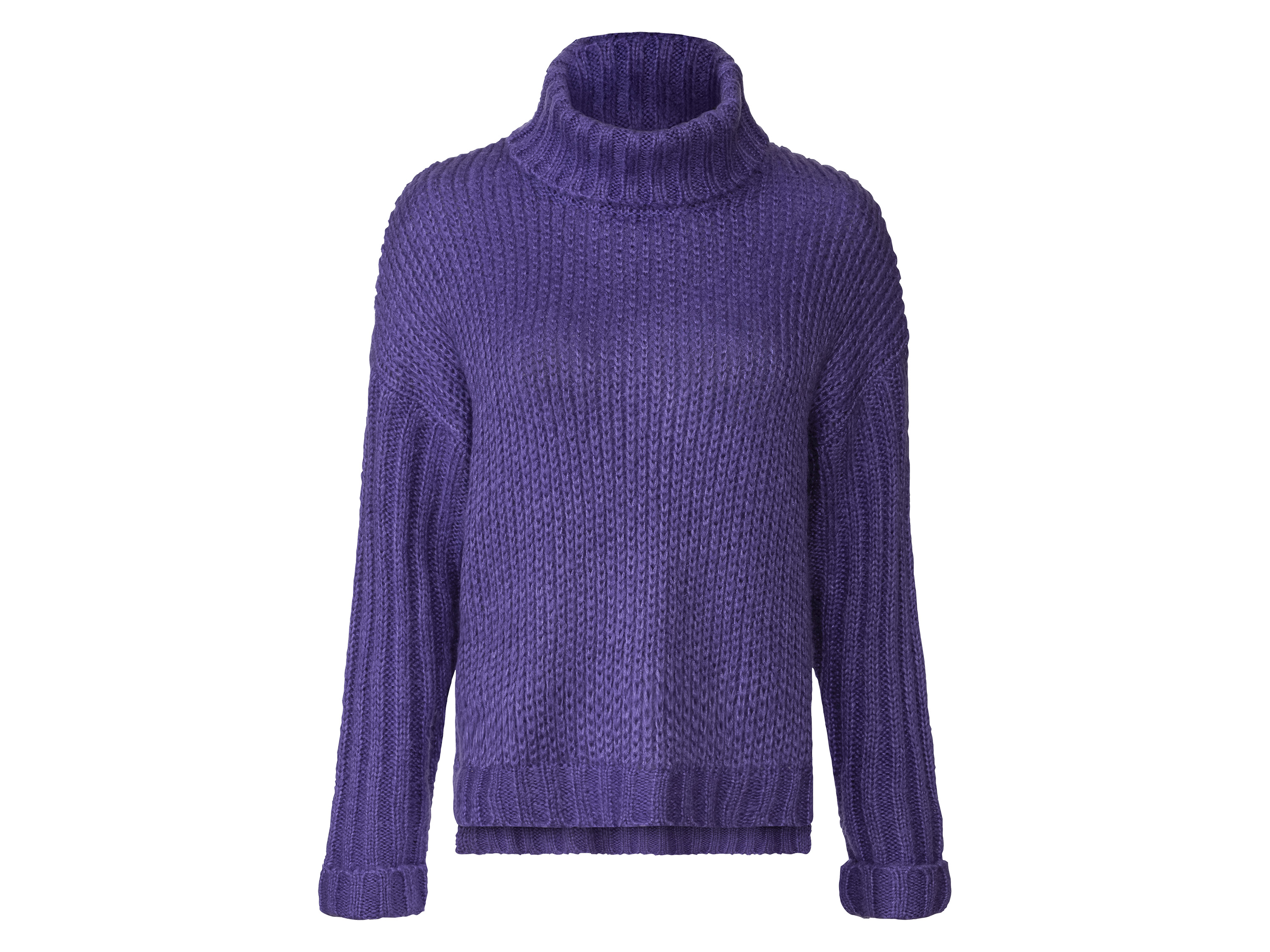 esmara Sweter damski z golfem Fioletowy, M40/42