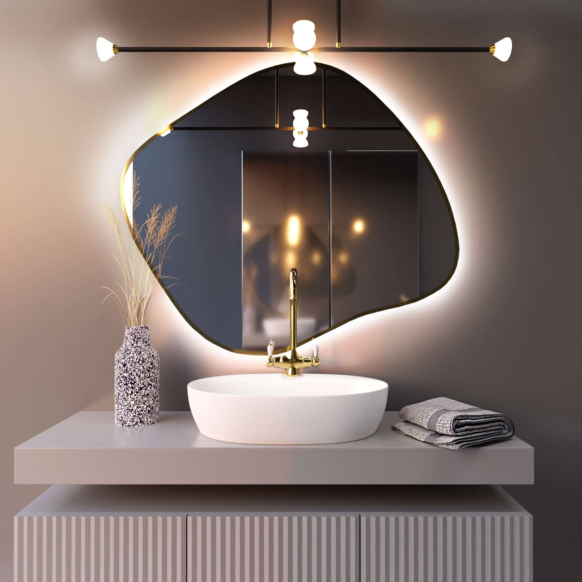 Darmowa Dostawa - Lustro 100x86 cm Smartwoods Tiny Borderbright 5904107902746
