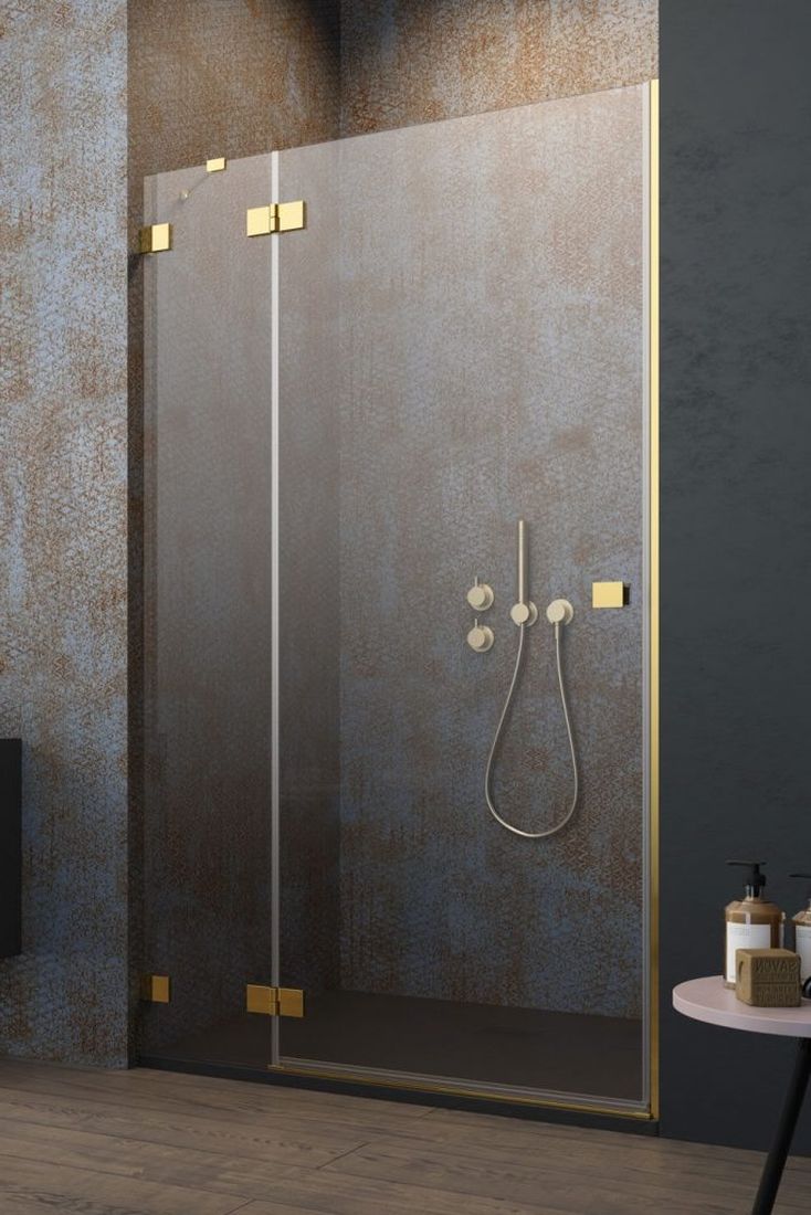 Darmowa Dostawa - Drzwi prysznicowe 110 cm uchylne Radaway Essenza Pro Gold DWJ 100991100901L