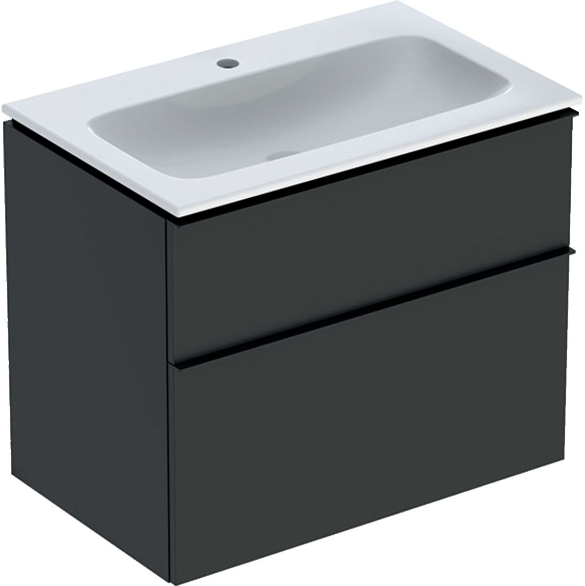 Darmowa Dostawa - Umywalka z szafką 75 cm grafit Geberit iCon 502336JK1