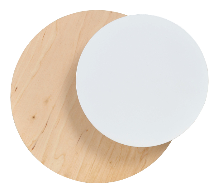 Darmowa Dostawa - Kinkiet 1x8 W biały-drewno Emibig Circle 9711