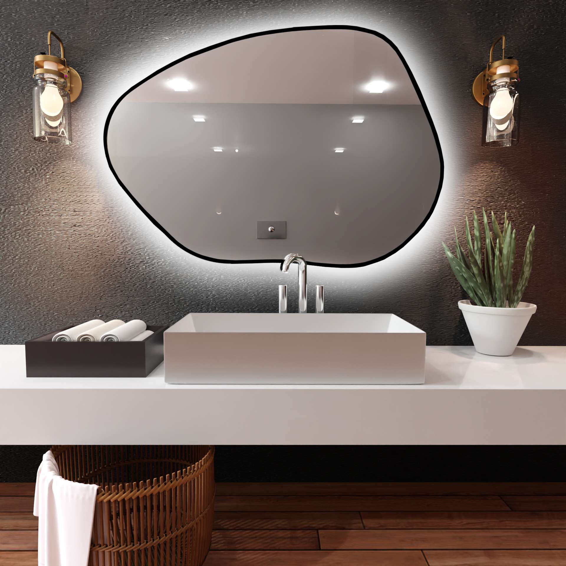 Darmowa Dostawa - Lustro 60x43 cm Smartwoods Tiny Borderbright 5904107900773