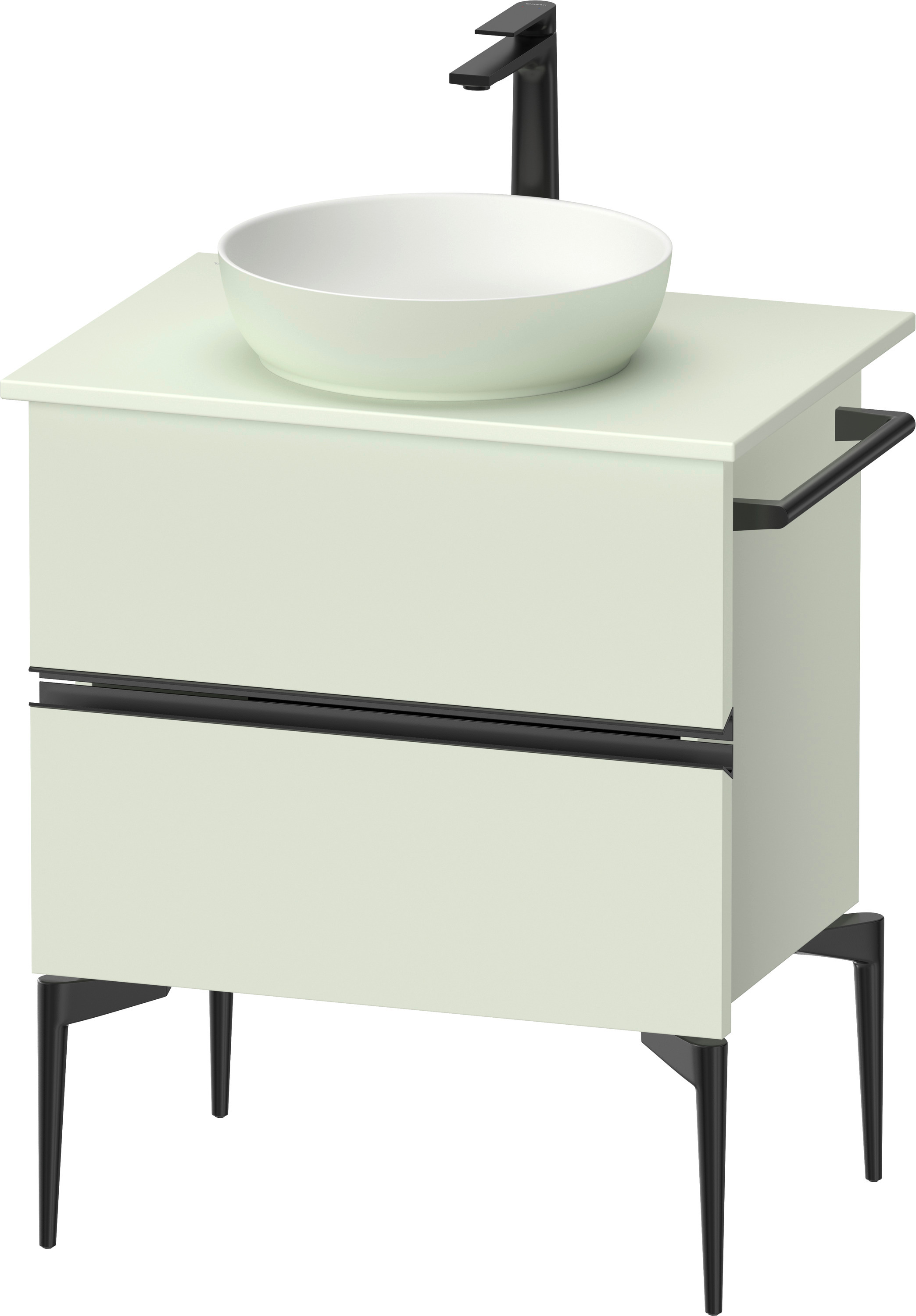 Darmowa Dostawa - Szafka 64.5x47.5x54.8 cm podumywalkowa wisząca czarna-zielona Duravit Sivida SV46570BDHH0000