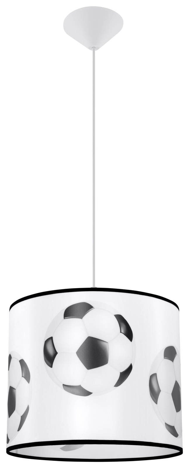 Darmowa Dostawa - Lampa wisząca 1x15 W biała-czarna Sollux Lighting Piłka SL1425