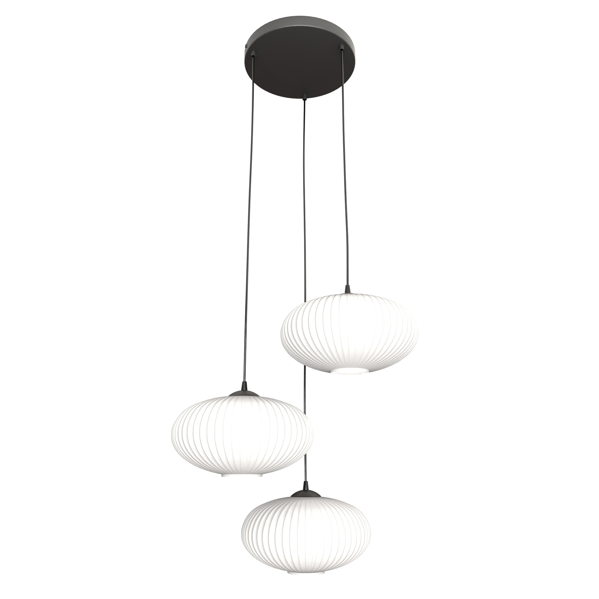 Darmowa Dostawa - Lampa wisząca 3x15 W biała-czarna Emibig Coco 13763PREM