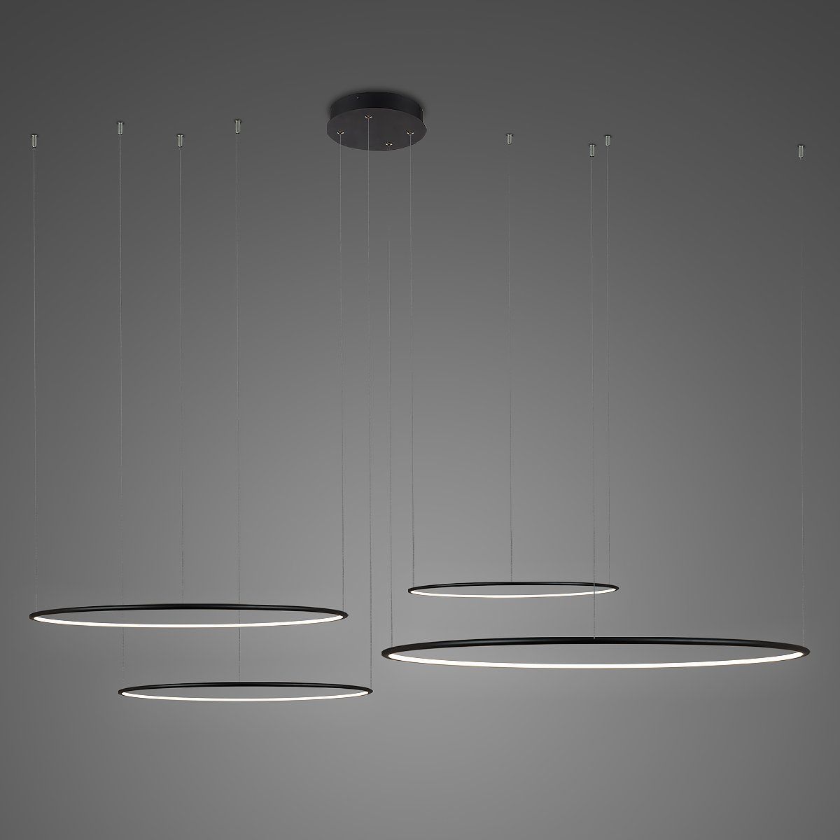 Darmowa Dostawa - Lampa wisząca 4x106 W czarna Altavola Design Ledowe Okręgi LA084CO4100in4kblackdimm