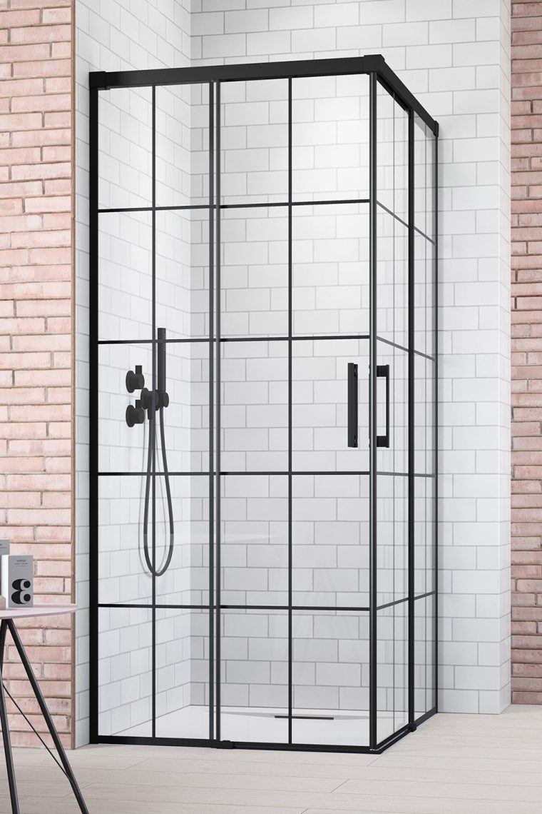 Darmowa Dostawa - Drzwi prysznicowe 120 cm rozsuwane czarny mat/szkło przezroczyste Radaway Idea Black KDD Factory 3870645455L