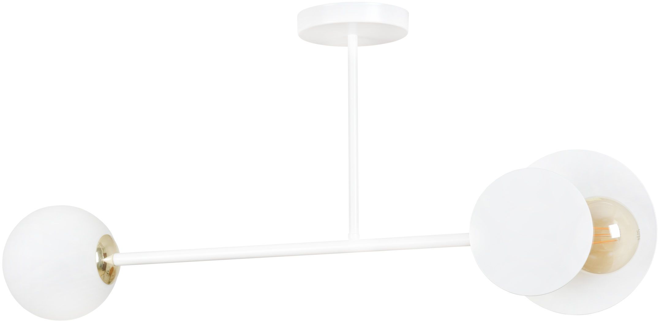 Darmowa Dostawa - Lampa podsufitowa 2x15 W biała-złota Emibig Modo 6132