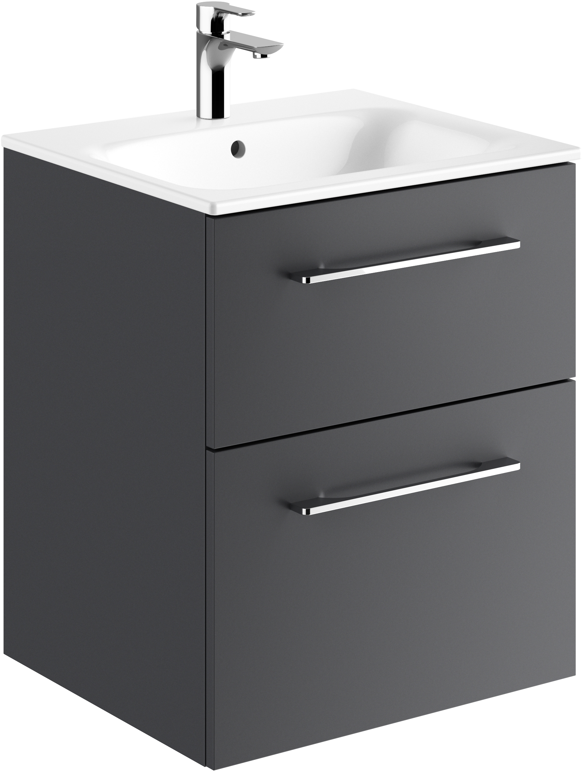 Darmowa Dostawa - Umywalka z szafką 55 cm grafit Geberit Selnova Square 501233001