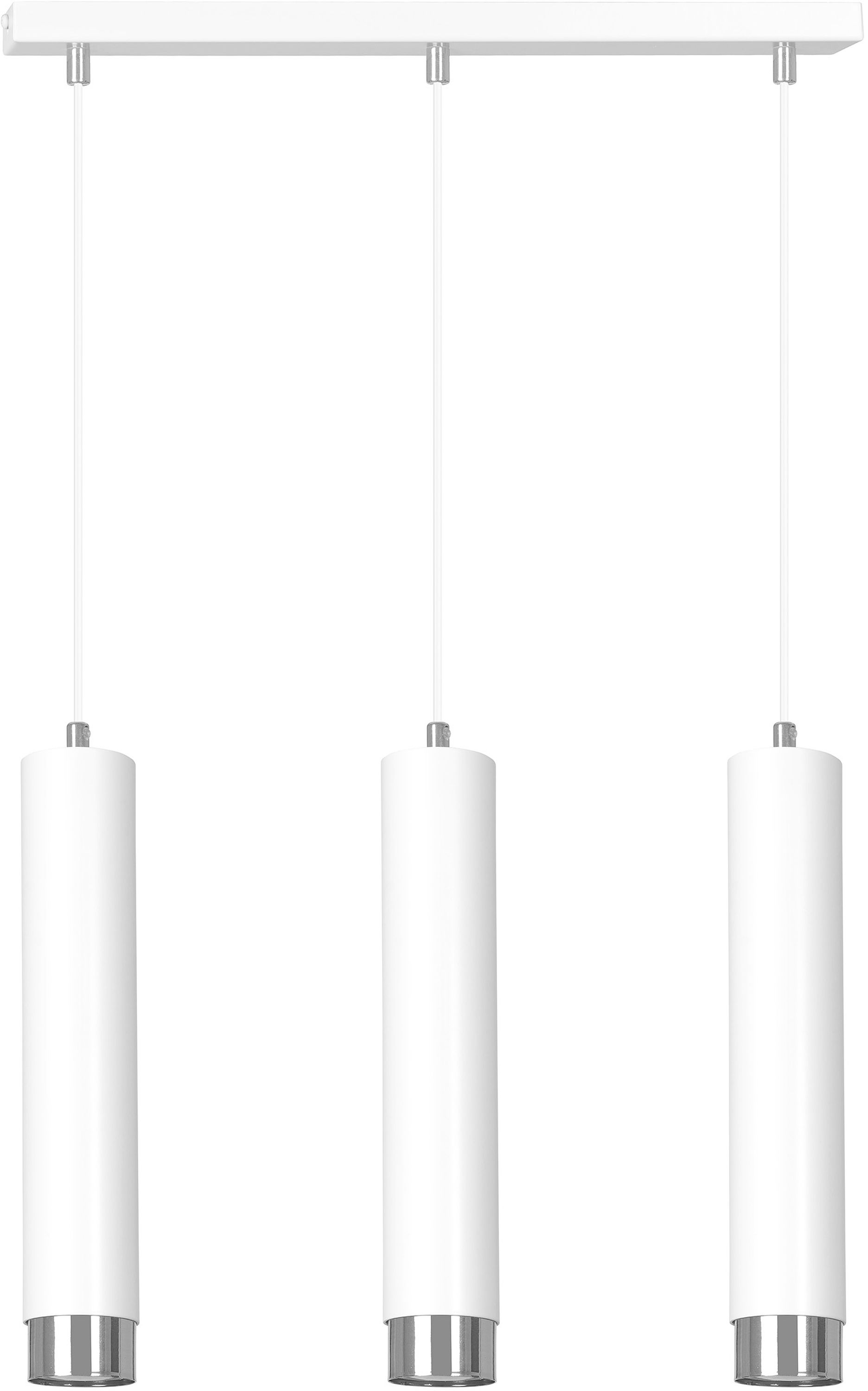Darmowa Dostawa - Lampa wisząca 3x8 W biała-chrom Emibig Kibo 6413