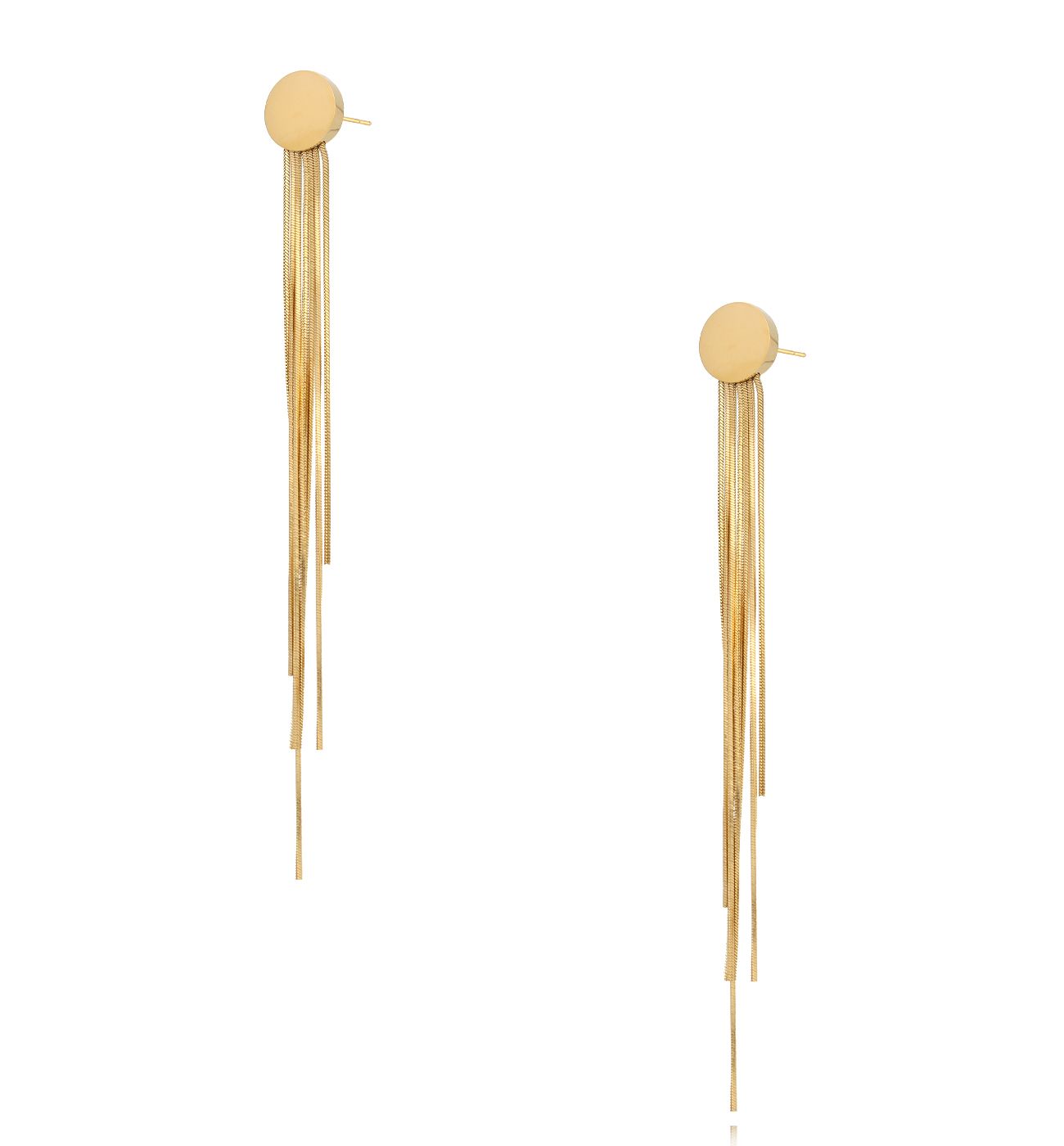 Kolczyki złote z łańcuszkami Fringe Dangles KSA2063