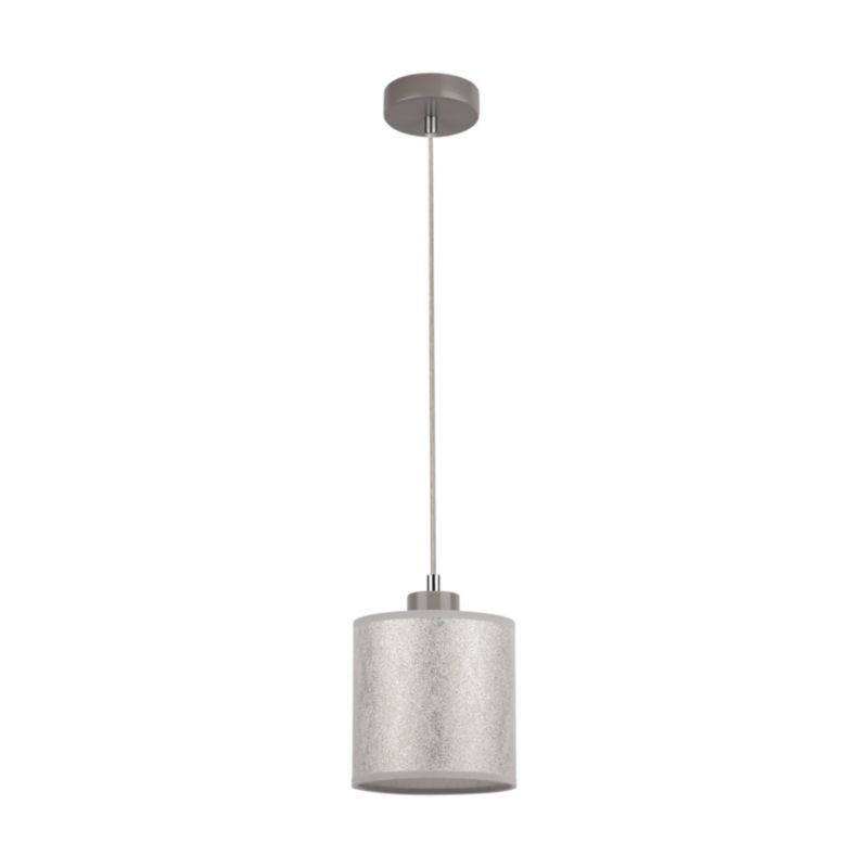 Lampa Wisząca SPOT Light 1xE27 Max.25W Połączenie Szarości z Srebrnym Abażurem, Polski Producent, 1 szt.