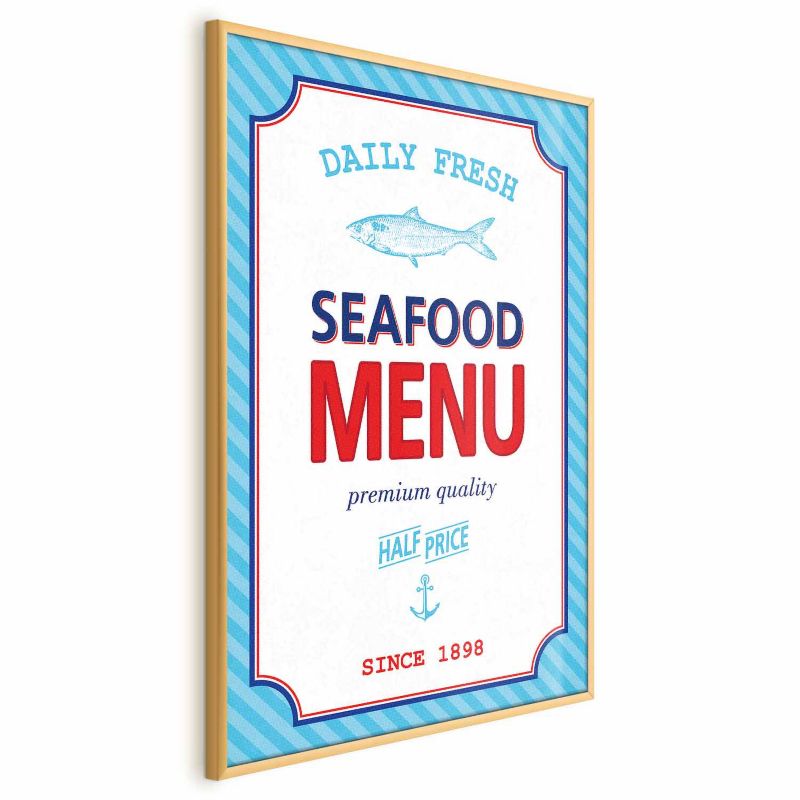 Plakat Artgeist Menu 60x90 cm z ramą złotą 1 szt