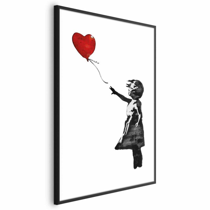 Plakat Artgeist Banksy: Dziewczynka 40x60 cm z ramą czarną 1 szt