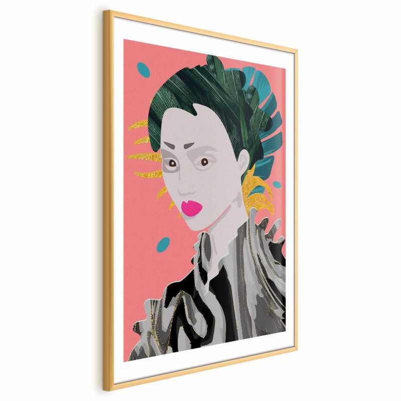 Plakat Artgeist Azjatycki styl 21x30 cm z ramą złotą 1 szt