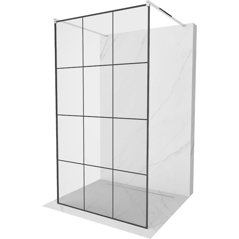 Ścianka prysznicowa wolnostojąca Mexen Kioto czarny wzór 100 x 200 cm 800-100-002-01-77 1 szt.