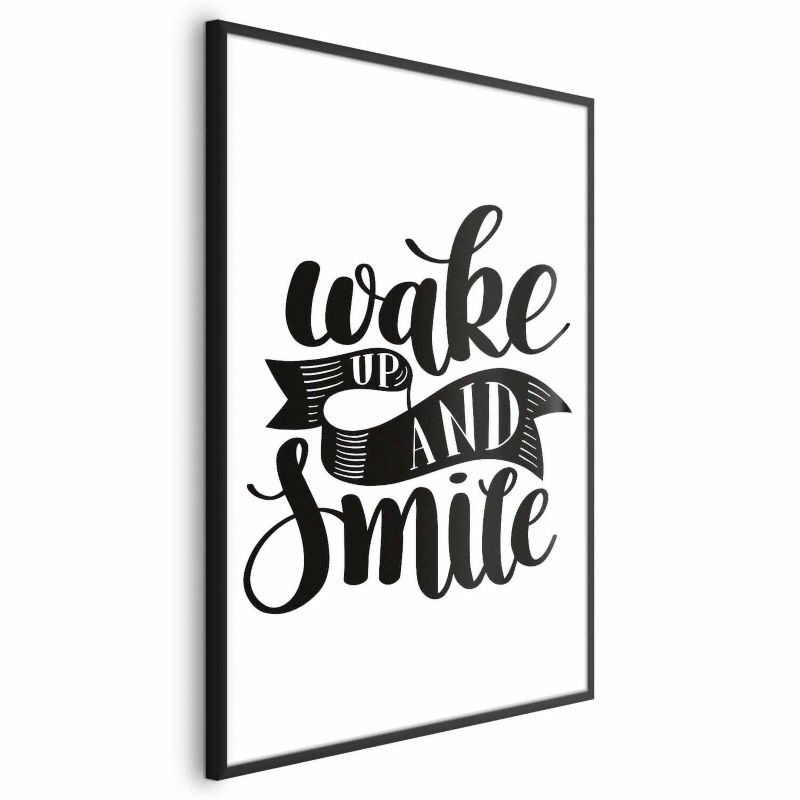 Plakat Artgeist Wake up and smile 40x60 cm z ramą czarną 1 szt