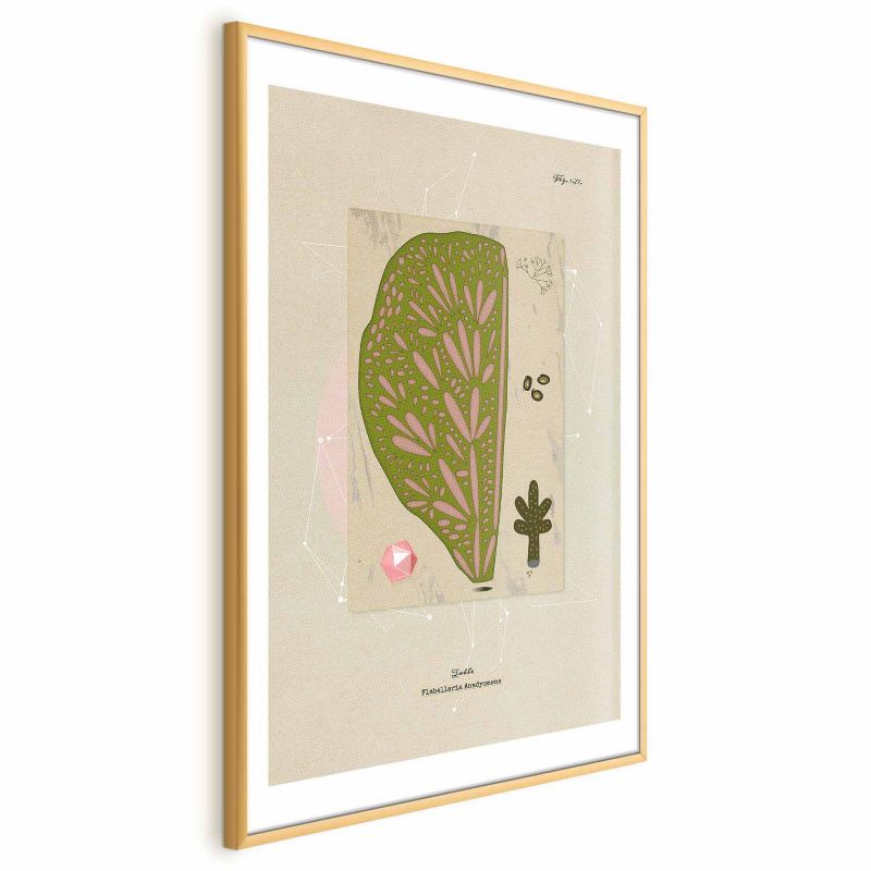 Plakat Artgeist Abstrakcyjne drzewo 60x90 cm z ramą złotą 1 szt