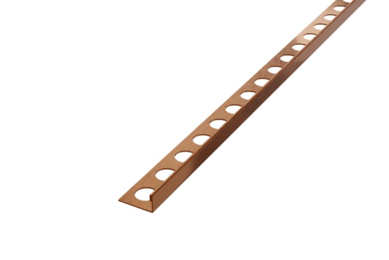 Profil licowy J Lambro miedziany matowy do płytek 1 cm x 270 cm 1 szt.