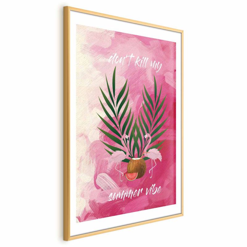 Plakat Artgeist Summer Vibe 21x30 cm z ramą złotą 1 szt