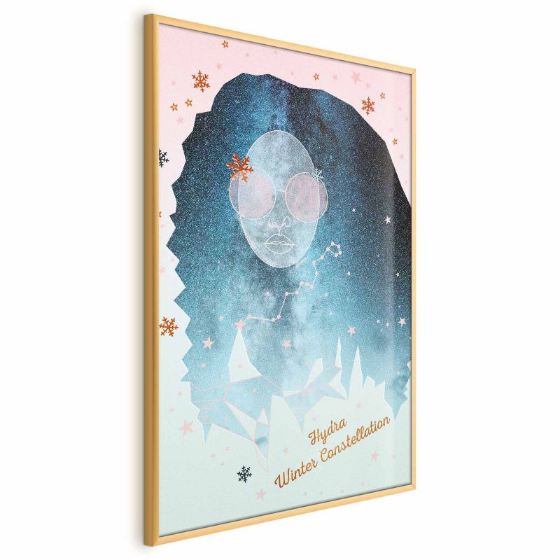 Plakat Artgeist Winter Constellation 21x30 cm z ramą złotą 1 szt