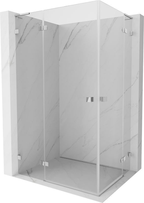 Kabina prysznicowa Mexen Lunar L Duo uchylna 100 x 85 cm transparent chrom 1 szt.
