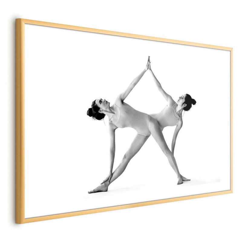 Plakat Artgeist Joga 60x40 cm z ramą złotą 1 szt