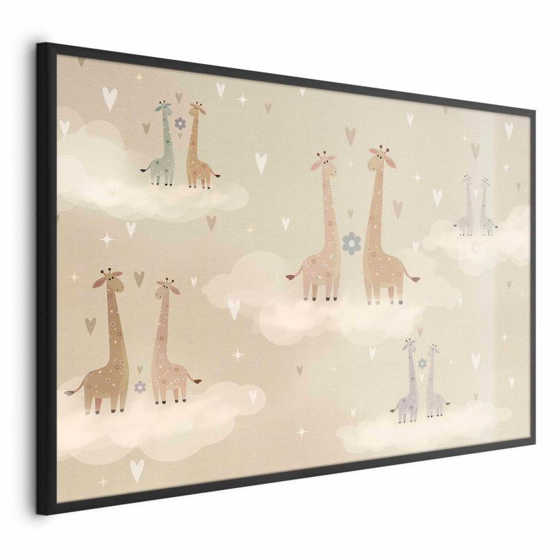 Plakat Artgeist Zakochane żyrafy 60x40 cm z ramą czarną 1 szt