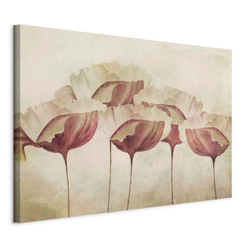 Obraz Artgeist Beżowe kwiaty 60 x 40 cm flizelina 1 szt