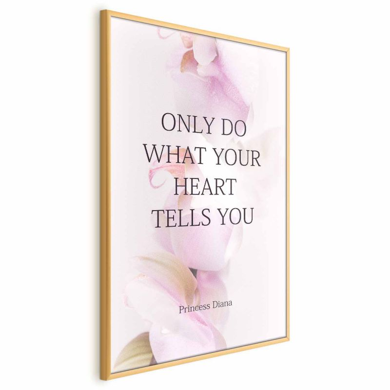 Plakat Artgeist Heart 40x60 cm z ramą złotą 1 szt