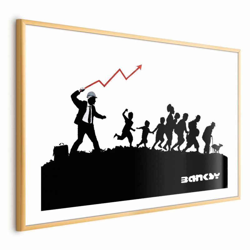 Plakat Artgeist Wyścig 42x29,7 cm z ramą złotą 1 szt