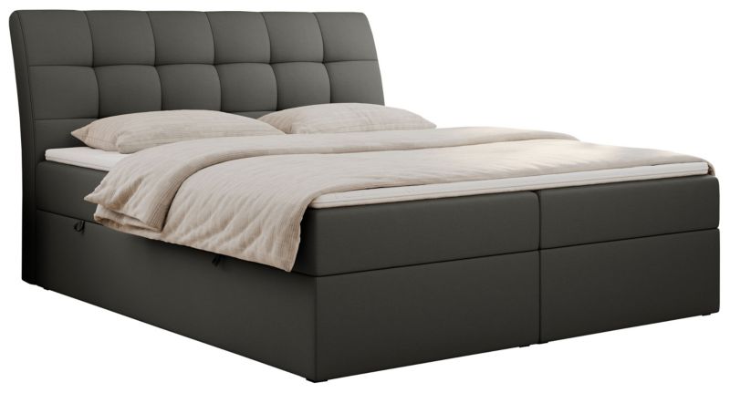 Łóżko kontynentalne MKS Meble DIEGOS 160x200 H3 Szary ecoskóra 1szt.