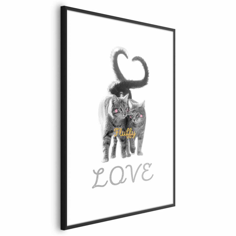 Plakat Artgeist Fluffy Love 29,7x42 cm z ramą czarną 1 szt