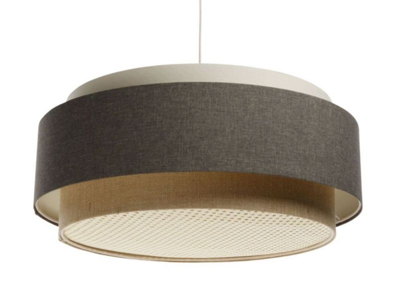 Lampa Bps Koncept wisząca ERUTAN DUDU RATTAN kremowa/szara/beżowa 1 szt