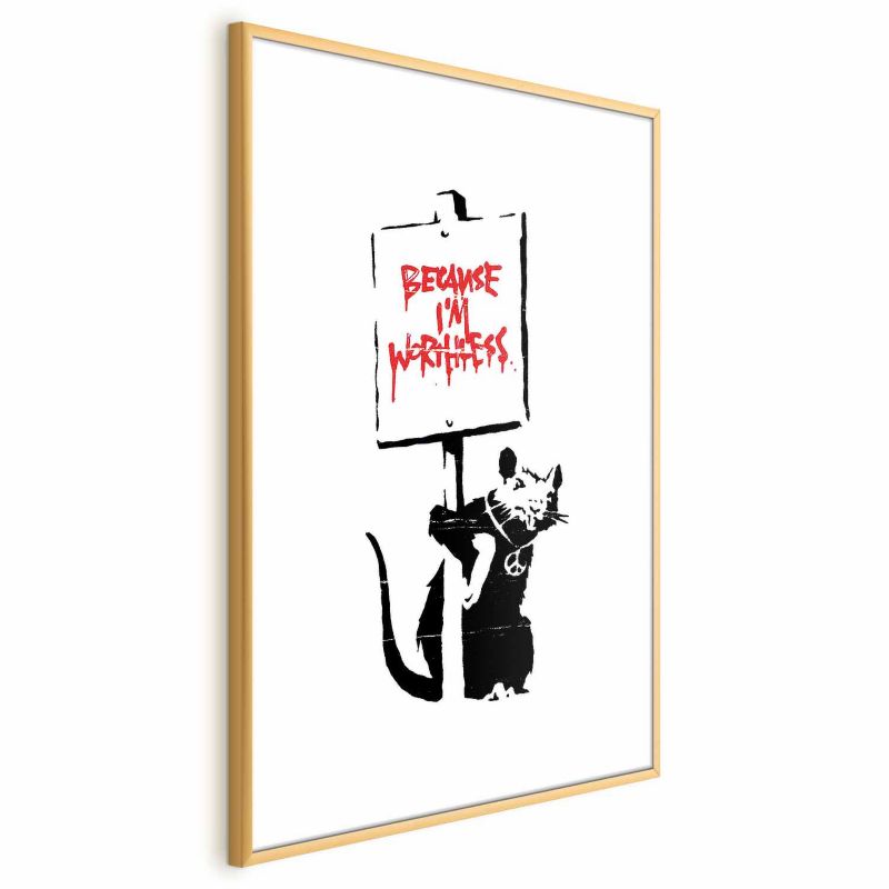 Plakat Artgeist Worthless 21x30 cm z ramą złotą 1 szt