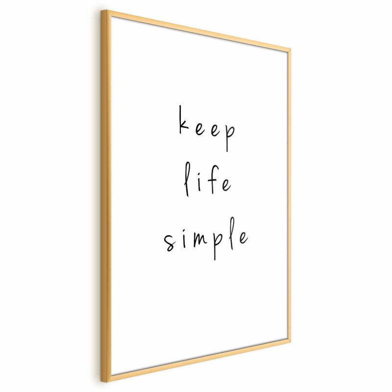 Plakat Artgeist Simple 40x60 cm z ramą złotą 1 szt