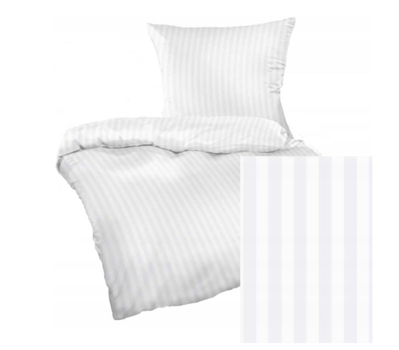 Komplet pościeli z mikrofibry KAM-POL bawełna 100% na zamek pasek 1 cm 140x200 + 50x70 2 szt.