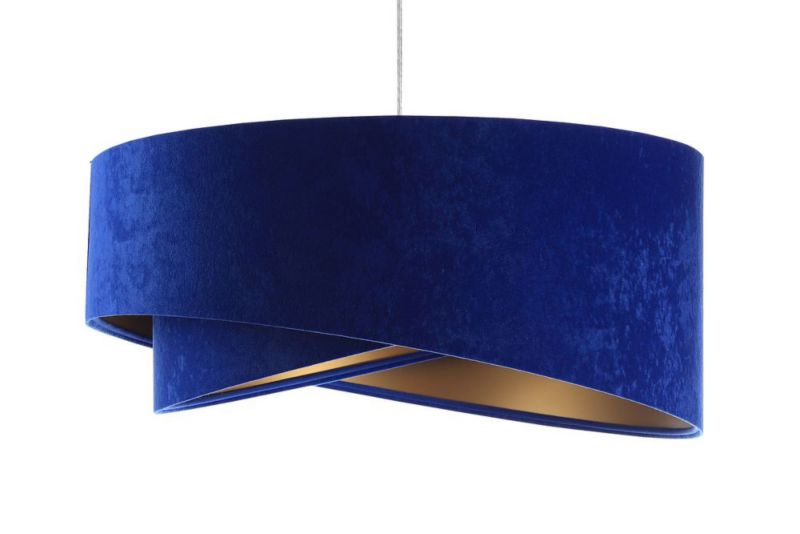 Lampa Bps Koncept wisząca GEMSTONE niebieska/złota 1 szt