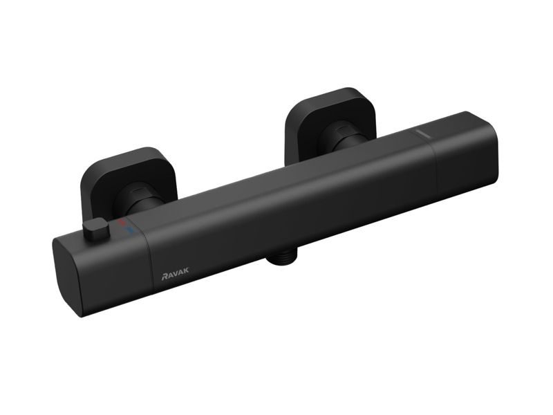 Bateria prysznicowa naścienna Ravak TERMO 10 TD F 033.20/150 czarna 1 szt