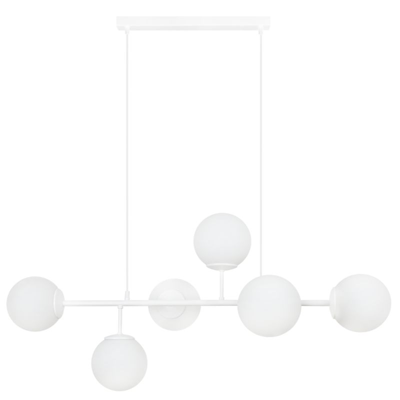 Lampa sufitowa wisząca Light Home LH Siena 6x E14 40W biały klosz biały 1szt.